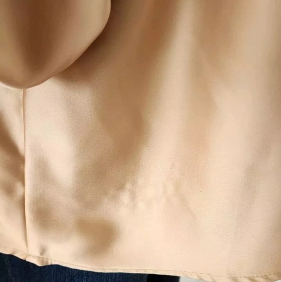 ZARA GOLD RHINESTONES BUTTONS SILKY FLOWY SATIN BLOUSE ONE SHOULDER TOP SMALL S - Picture 7 of 12